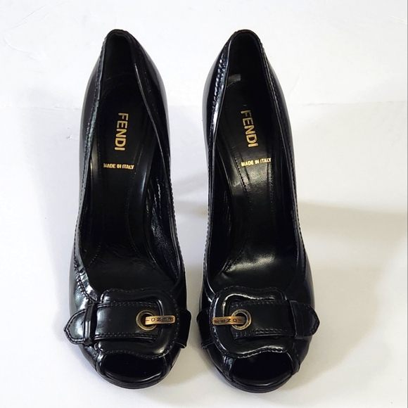 Fendi Shoes - Fendi Black Patent Leather Women's Shoes
